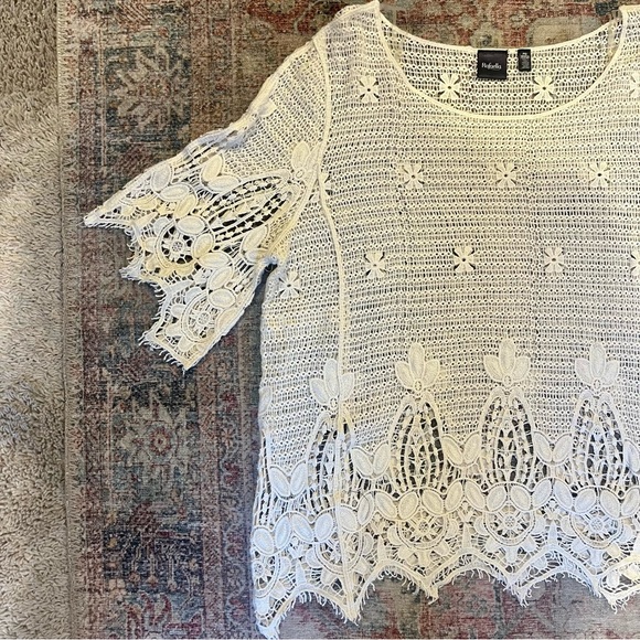 Bohemian Crochet and Lace Tunic- Size Petite Small - Picture 3 of 5